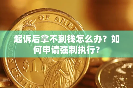 北京起诉后拿不到钱怎么办？如何申请强制执行？