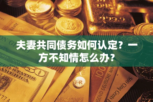 北京夫妻共同债务如何认定？一方不知情怎么办？