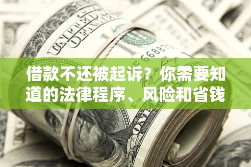北京借款不还被起诉？你需要知道的法律程序、风险和省钱技巧