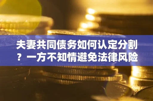 北京夫妻共同债务如何认定分割？一方不知情避免法律风险必看！
